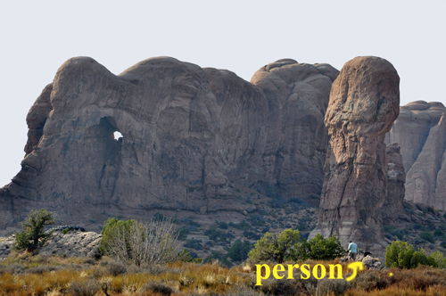 person at Double Arch